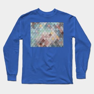 Fishscale Tile Pattern Long Sleeve T-Shirt